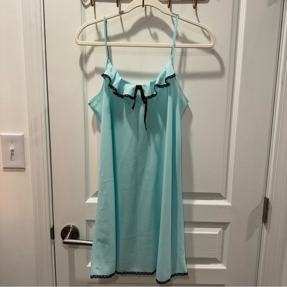 Vintage Light Blue Babydoll Slip